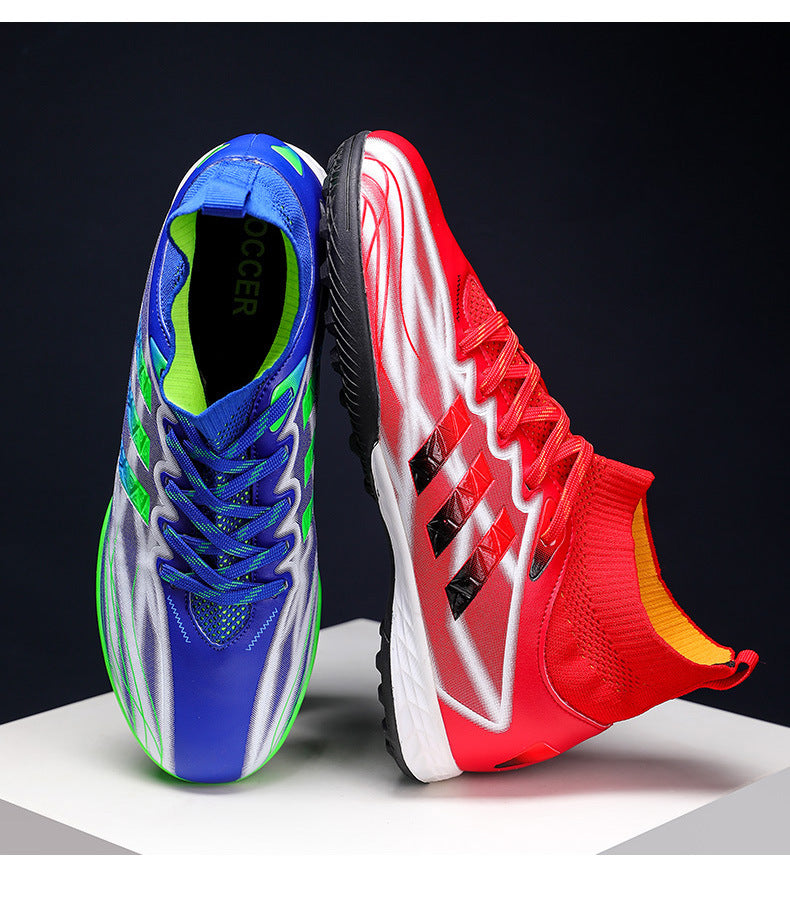 New high-top soccer shoes for men and women AG Spike TF Broken Nail Youth Student Grassland Competition Training Shoes - 图片 54