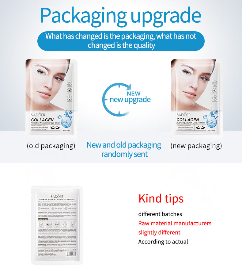 Collagen Butterfly Gel Eye Mask SADOER Improve Dark Circles and Eye Wrinkles Cross-Border Wholesale - 图片 6