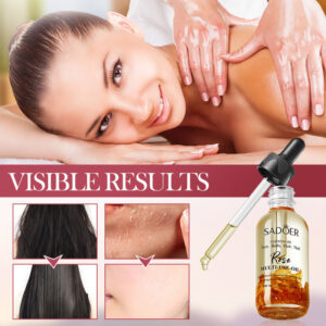 Rose Dried Flower Multi-effect Massage Oil SADOER Moisturizing skin body essential oil cross-border foreign trade wholesale