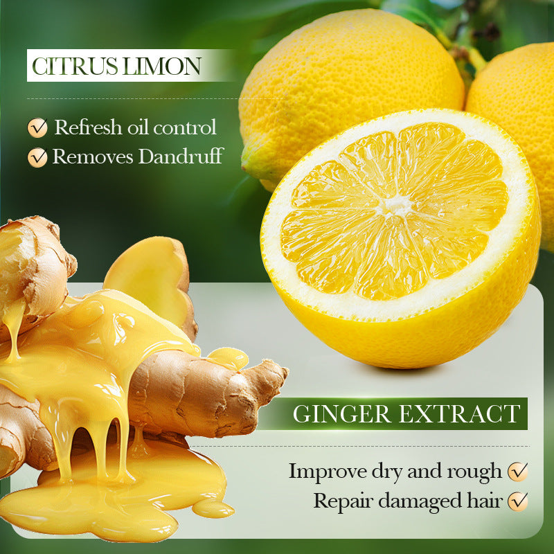 Lemon Ginger Shampoo520ml SADOER Smooth Nourishing Cleansing Shampoo Cross-Border Wholesale - 图片 3
