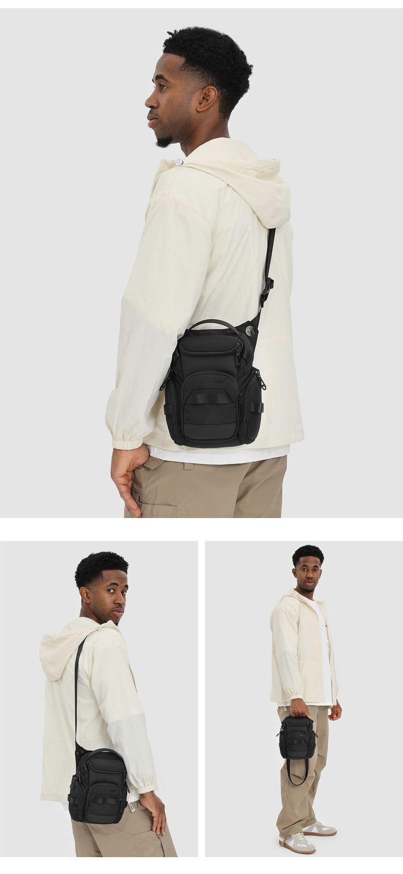 Tactical Cycling Leg Bag Motorcycle Waist Bag Men's Waterproof Multifunctional Motorcycle Crossbody Shoulder Bag Outdoor Sports Bag - 图片 12