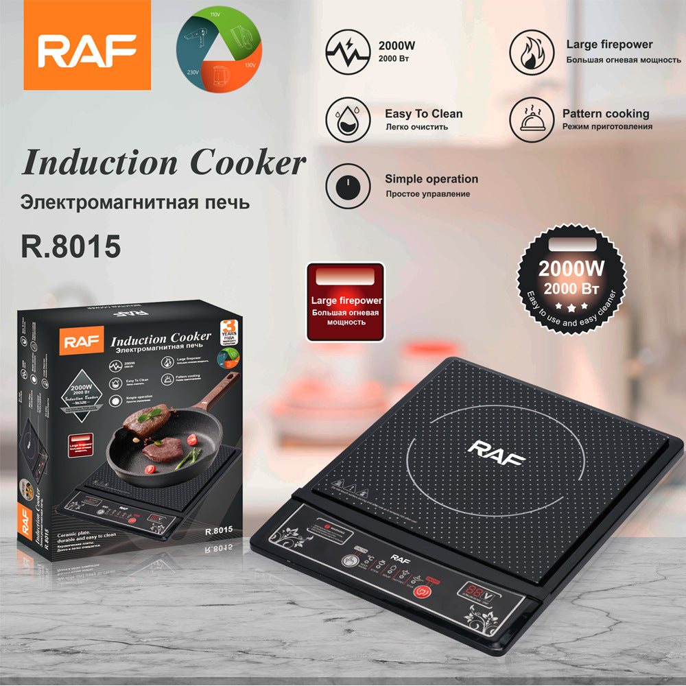 RAF European Standard Induction Cooker Household Button Smart Stir-fry Hot Pot Waterproof Ceramic Panel2000W - 图片 11