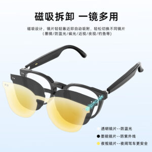 Source Manufacturer ai Smart Glasses Bluetooth Call Listening to Music ai Translation Sports Cycling Blue Light Blocking Can Be Paired with Prescription Lenses