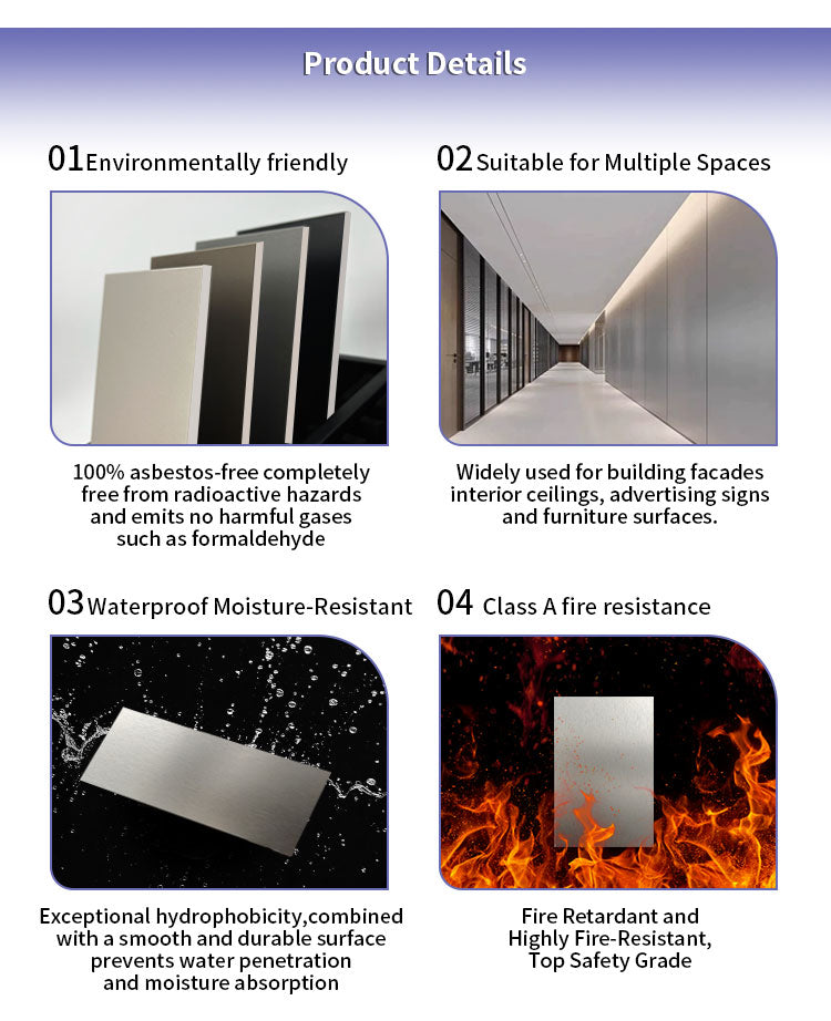 Customizable Grade Fireproof Aluminum-Plastic Wall Panels for Interior Decoration Hospitals Bedrooms Bathrooms Outdoor - 图片 9