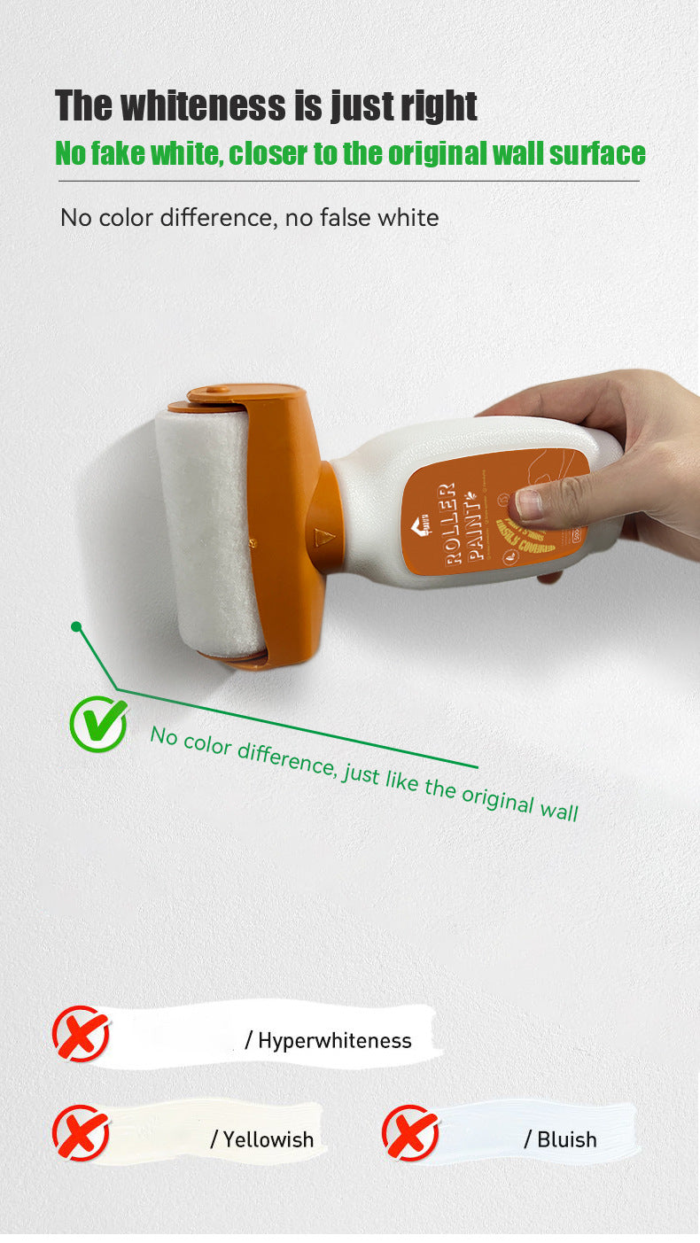 Large Roller Paint for Walls Water-Based Odorless Household White Wall Graffiti Stain Color Change Covering Latex Paint - 图片 16