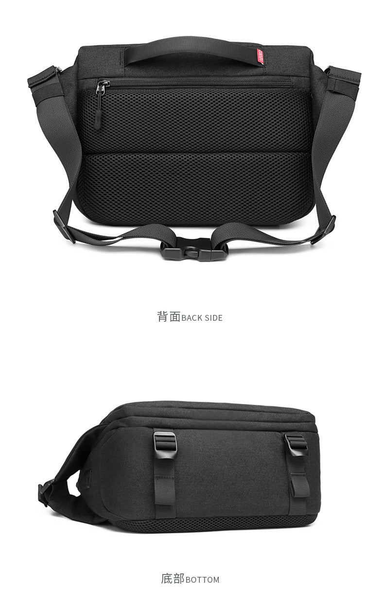 OZUKO Men's Messenger Bag Functional Trendy Brand Large Capacity Sports Waterproof Crossbody Shoulder Commuting Travel Small Backpack - 图片 22
