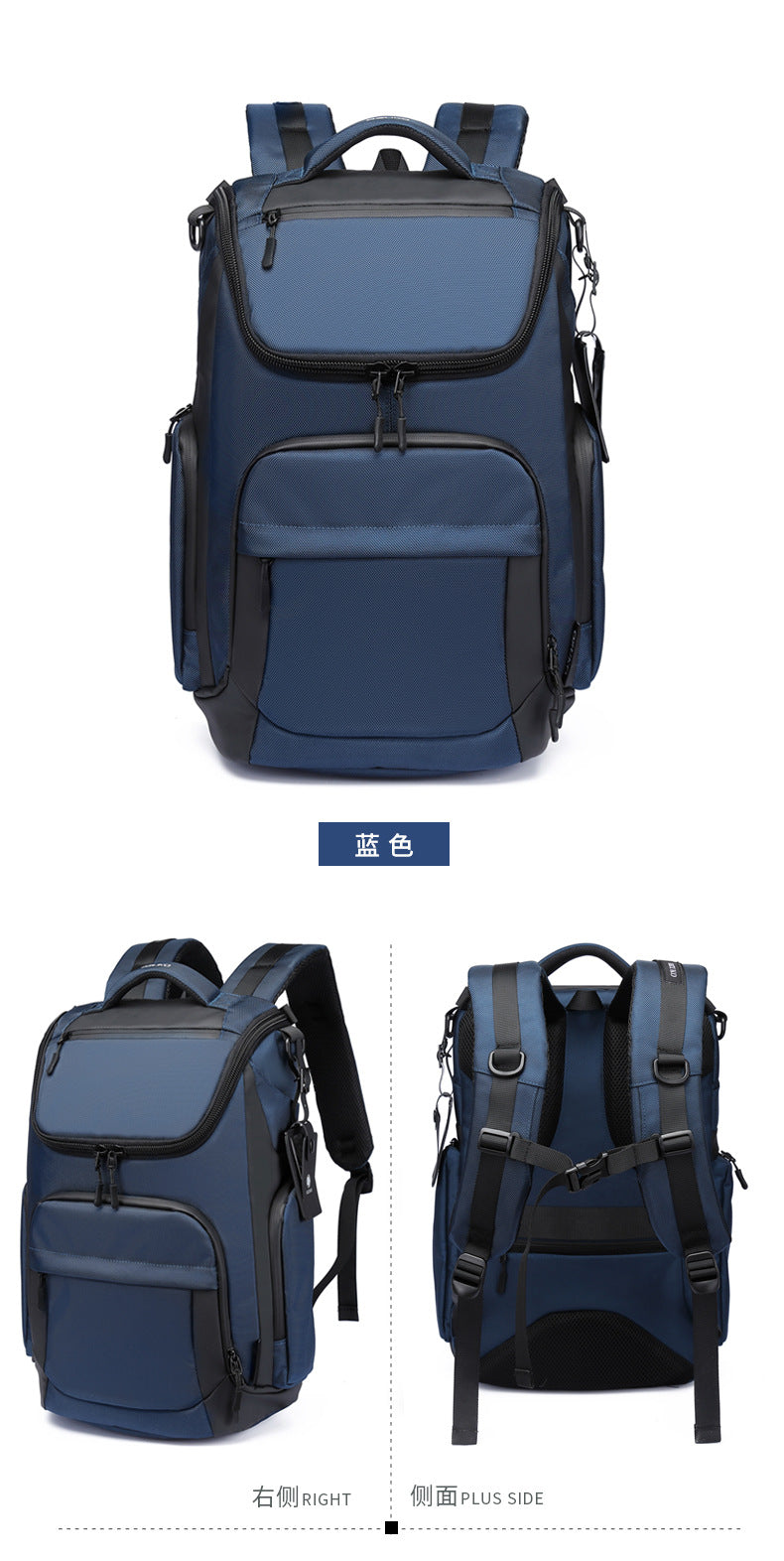OZUKO Business Backpack Men's Commuting Large Capacity Computer Bag Travel Backpack High-end Waterproof School Bag - 图片 29
