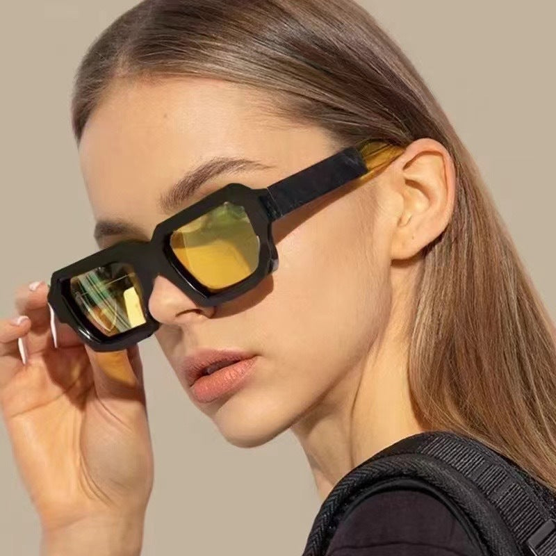 New Fashion Square Frame Sunglasses for Men and Women with a High-End Feel INS European and American style sunglasses outdoor glasses sglasses - 图片 13