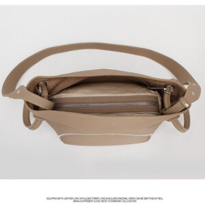 Niche Design Commuter Basket Handbag Tote Bag2024New style lazy style single shoulder bag, soft leather crossbody bag for women