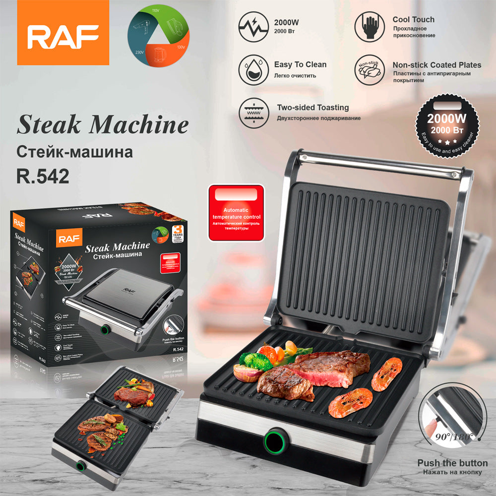 RAF European Style Household Panini Maker Sandwich Maker Breakfast Maker Grill Meat Sausage Maker Burger Steak Maker - 图片 10