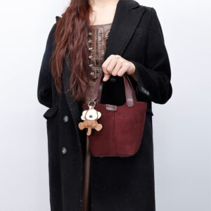 European and American Retro Melad Niche Matte Handheld Bucket Bag Fashion Women's Bag Light Luxury Single Shoulder Crossbody Bag