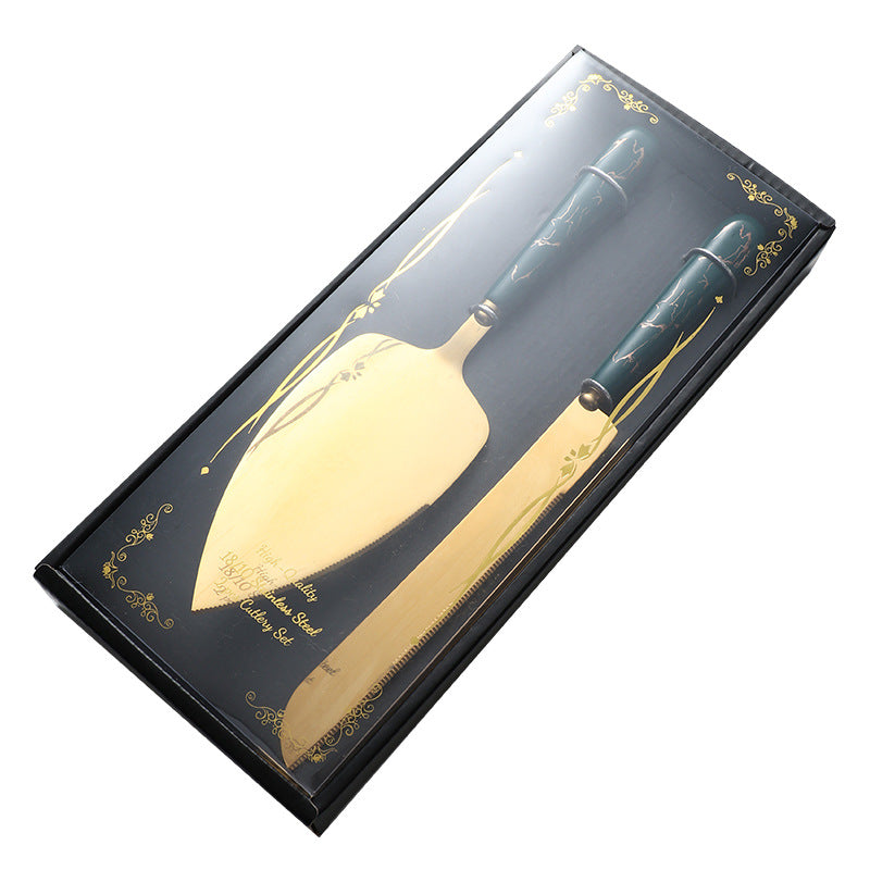 Ceramic Handle Stainless Steel Knife and Spatula Gift Set Creative Baking Tools Cheese Knife Butter Knife Cake Spatula Pizza Spatula - 图片 10