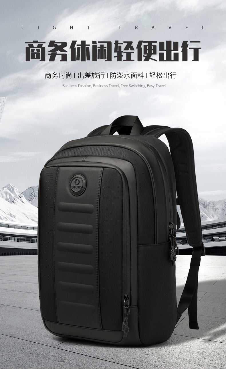 ozuko Business Backpack Men's Large Capacity Computer Backpack Outdoor Waterproof Travel Backpack Backpack - 图片 8