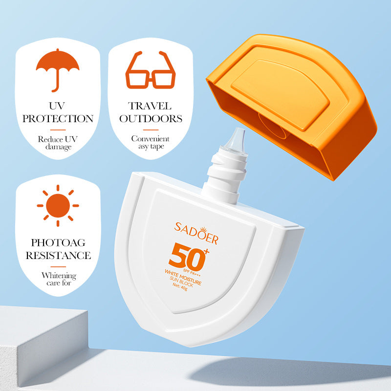 Sunscreen40g SADOER Lightweight Moisturizing Primer SPF50+Hydrating Clear Cross-Border Wholesale - 图片 3