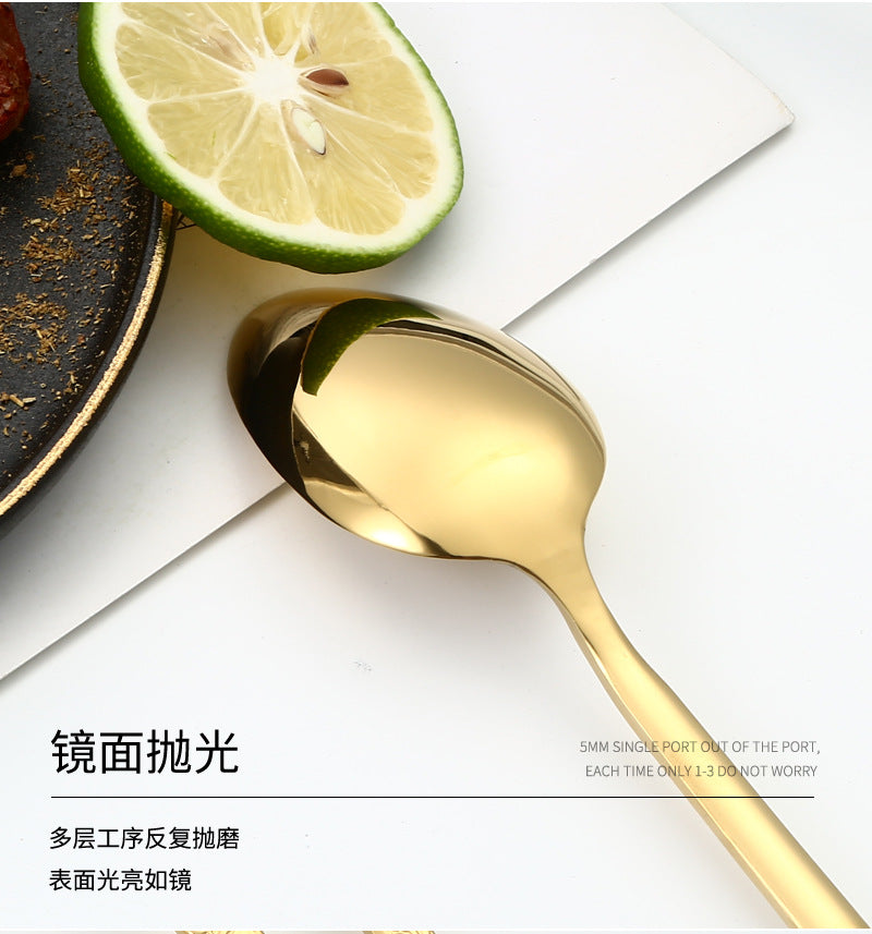 410Stainless Steel Cutlery Set Stone Pattern Knife Fork Spoon24Western-style dining set6Steak Knife and Fork for One Person - 图片 26