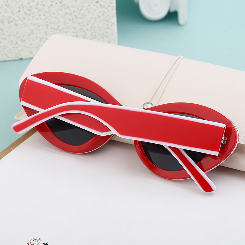 New Wide Mirror Leg Cat Eye Sunglasses for Women, European and American Fashion, High-End Feel Sunglasses sunglasses - 图片 18