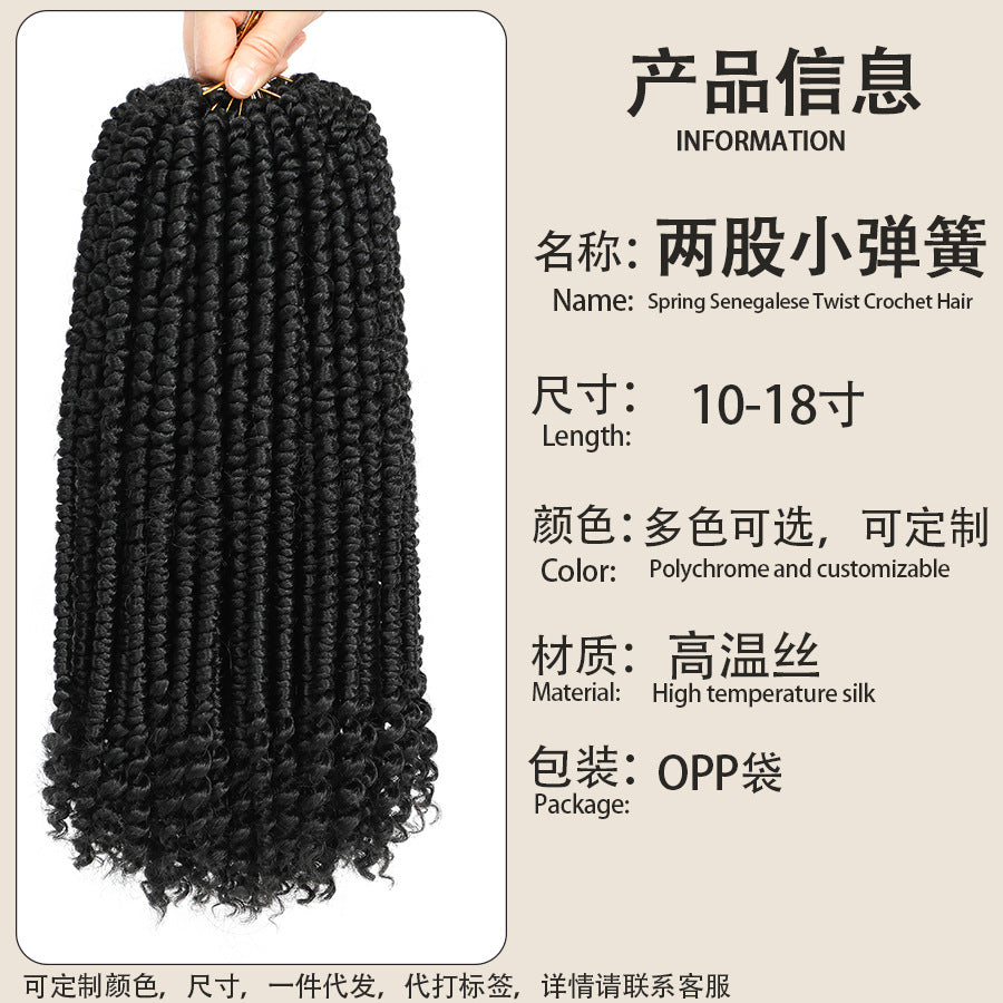 European and American African Synthetic Hair Braids Twist Hair Dreadlock Wig Passion Crochet Double Ponytail - 图片 14