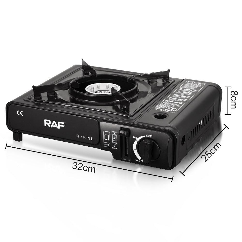 RAF Gas Stove Single Burner Household Liquefied Gas Tabletop Flameout Protection Glass Rotating High Heat Natural Gas R.8111 - 图片 5