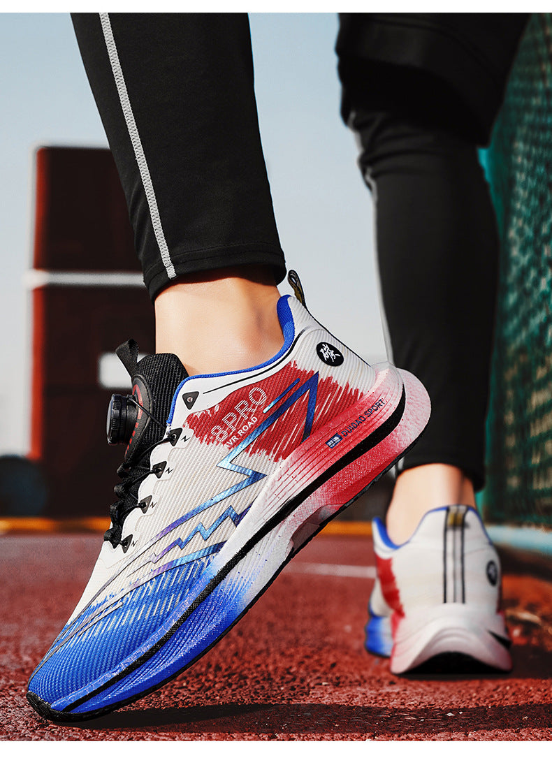 2025New8pro Full Palm Carbon Plate Racing Shock Absorption Running Shoes Men and Women Couples Rotating Buckle Youth Shoes Sports - 图片 28