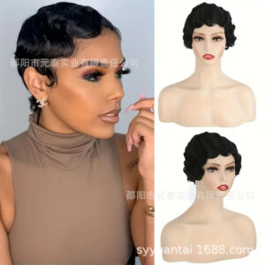 Human Hair Pixie Cut Wig Water Wave Elegant Wig Short Wigs