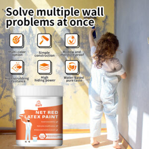 Interior Wall Latex Paint for Home Renovation and Repair, Water-Based Coating for Eco-Friendly Wall Renovation and Color Change