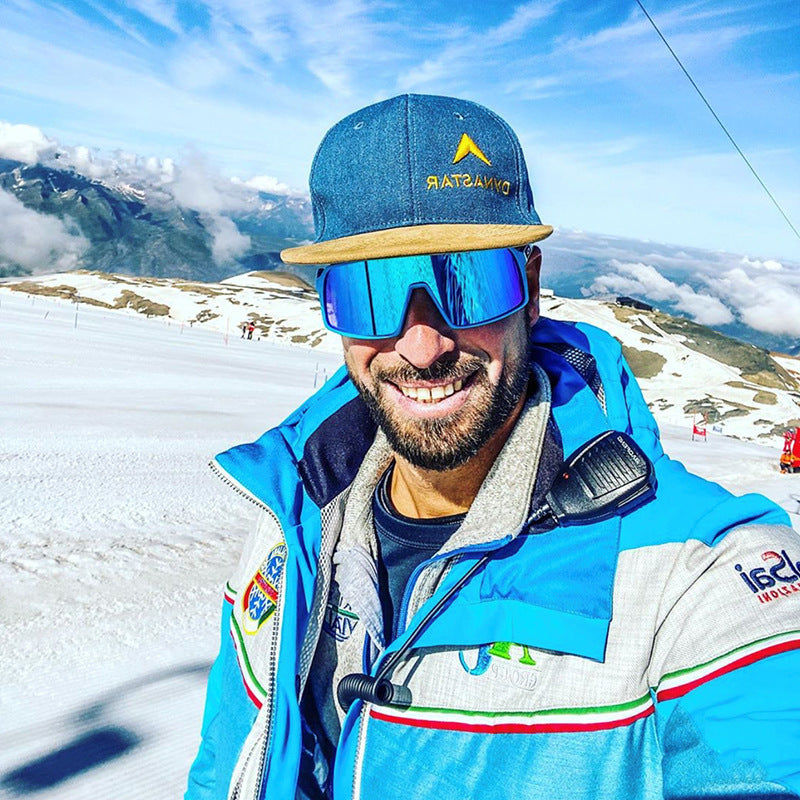 New Colorful Cycling Glasses for Men1998One-piece sunglasses European and American fashion outdoor sports sunglasses - 图片 23