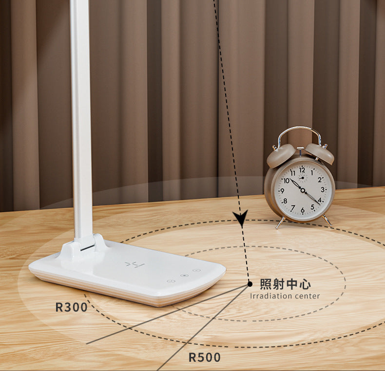 Study-Specific Eye Protection Desk Lamp with Smart Wireless Charging and Foldable Night Light for Dormitory LED Student Reading Gift Lamp - 图片 15