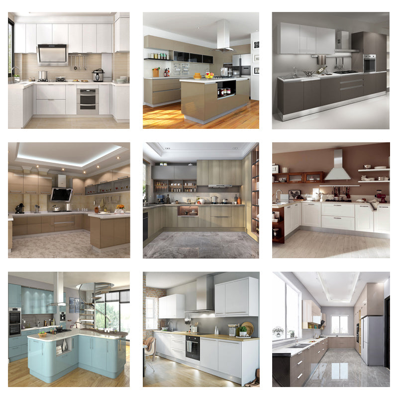 New Design Cabinets Top Cupboard Kitchen Cabinet Set for Small Marble Solid Wood Home Furniture Modular Kitchen Cabinet Modern - 图片 3