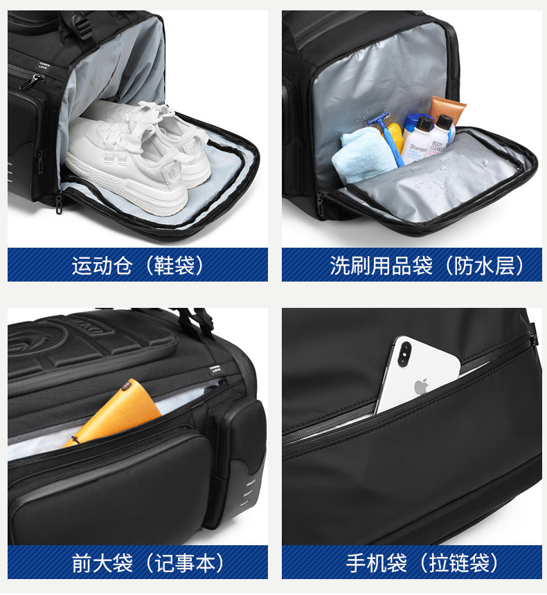 OZUKO Backpack Men's Water-Repellent Large Capacity Multi-Compartment Travel Laptop Bag Outdoor Sports Bag - 图片 13