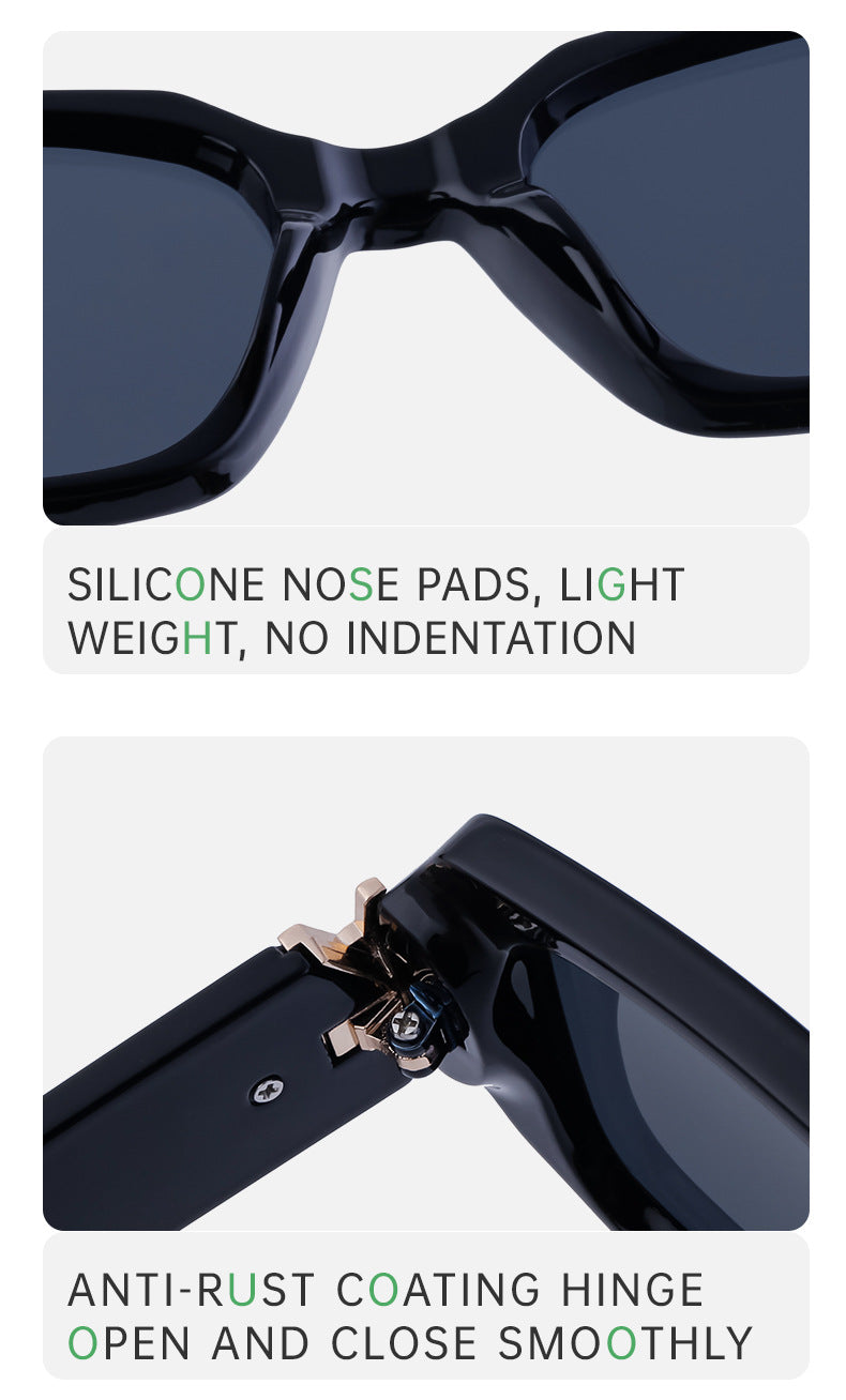 European and American fashion narrow frame sunglasses for women INS Street style square sunglasses for women wholesale sunglasses - 图片 20