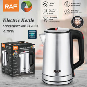 RAF European Standard Electric Kettle Fast Boiling Kettle304Stainless steel electric kettle high power2.3L