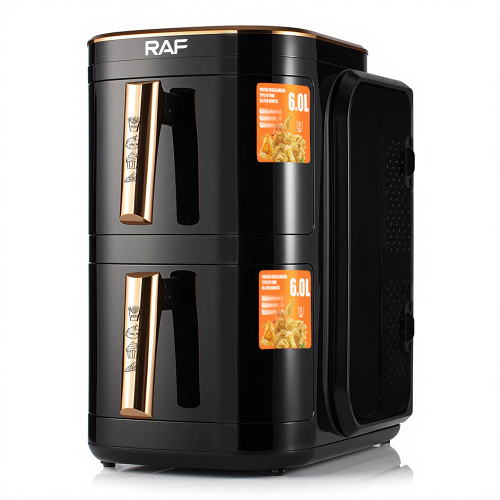 RAF European Standard Household Oil-Free Air Fryer Multifunctional Smart Double Layer Oven French Fries Electric Deep Fryer R.5396 - 图片 19
