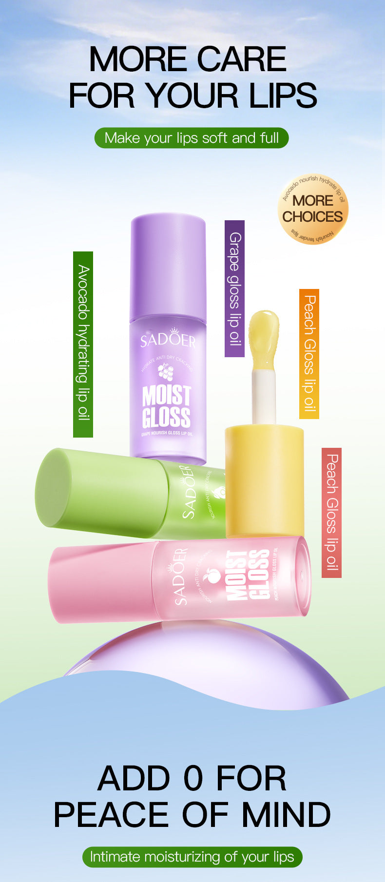 Cross-border Fruit Lip Oil4.5g Avocado Nourishing and Hydrating Autumn and Winter Moisturizing Lip Balm Export Manufacturer Wholesale - 图片 17