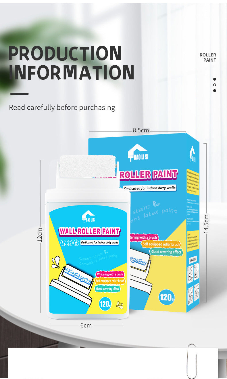 Wall Small Roller Brush Paint Cocoa Roller Dirty Graffiti Renovation Color Change Latex Paint Portable Water-Based Interior Wall Paint - 图片 24