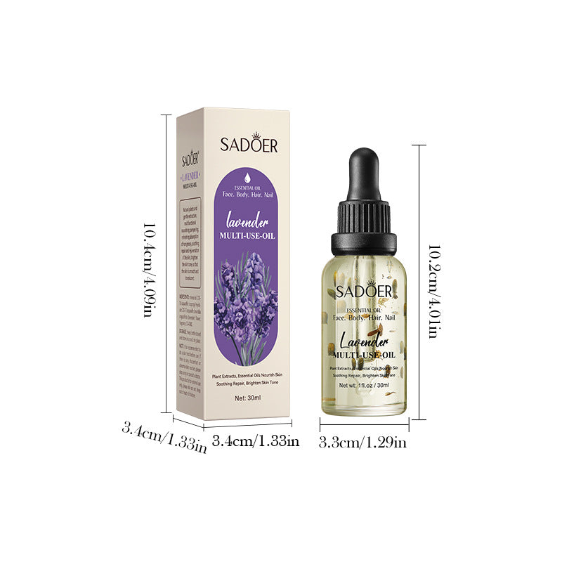 Cross-border Lavender Dried Flower Massage Oil30ml Moisturizing and rejuvenating skin body oil wholesale from foreign trade manufacturer - 图片 5