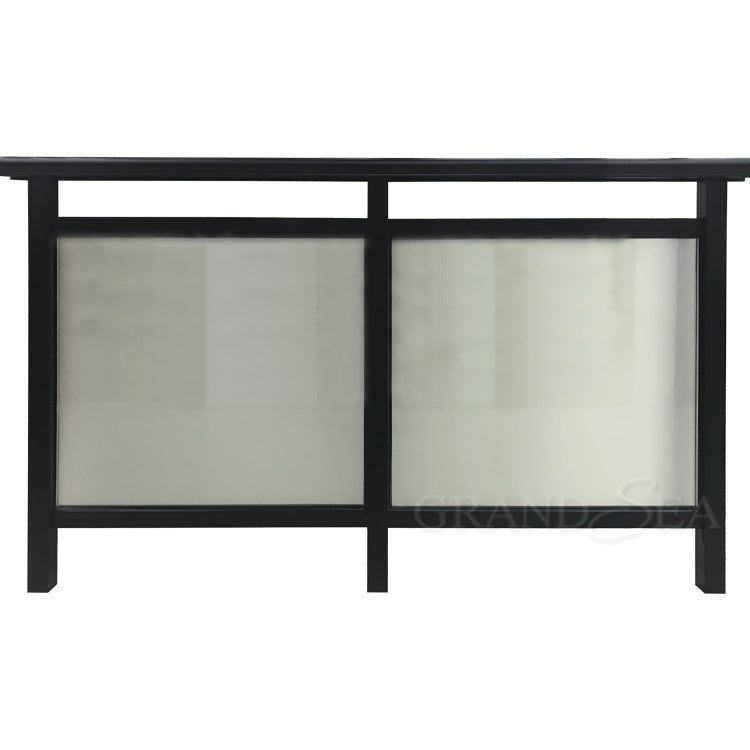 Factory Wholesale Price Matte Black Frame Stair Glass Railing Prices Design - 图片 7