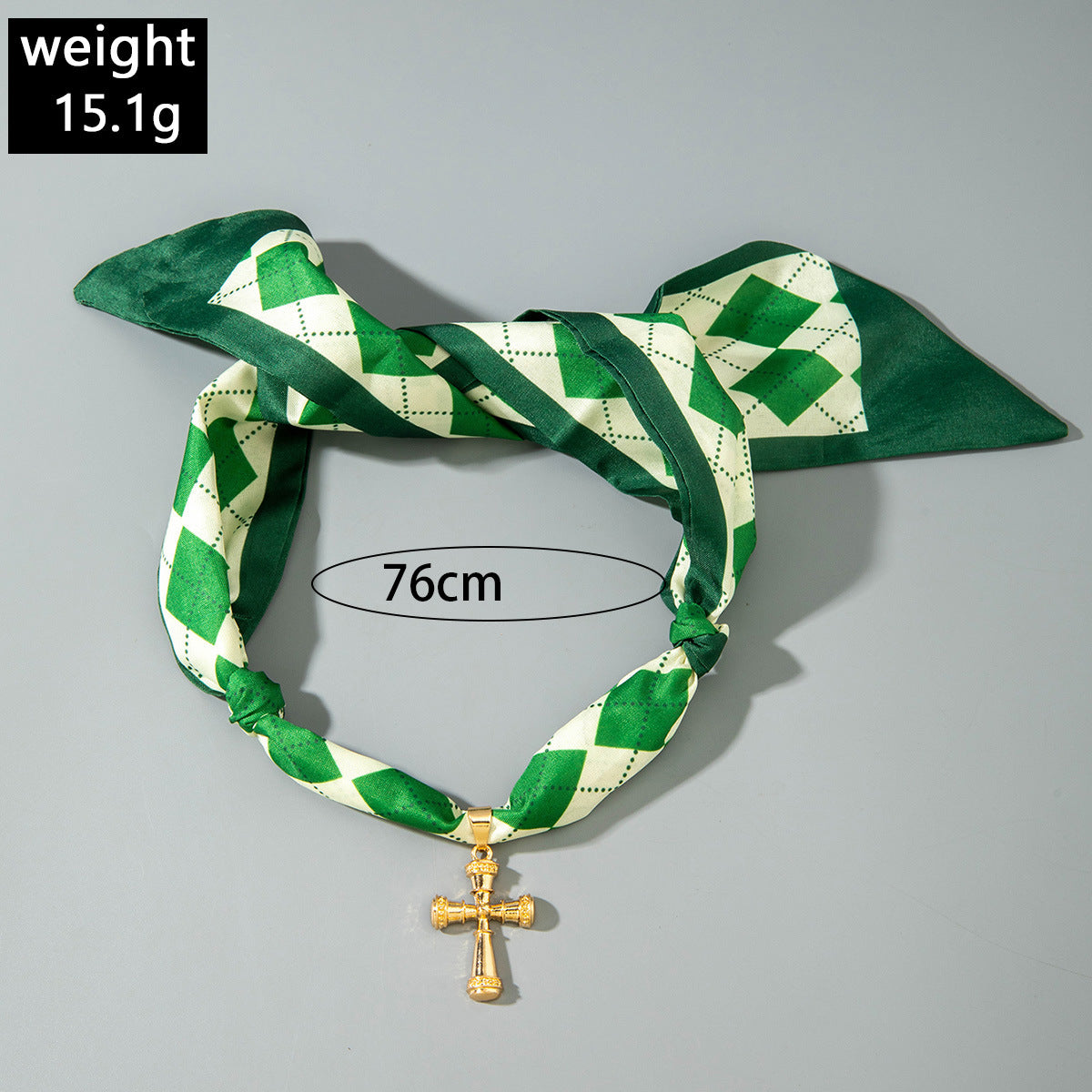 European and American Style Long Silk Scarf Necklace, Light Luxury High-End Feel, Multiple Pendants, Pearl Colorful Silk Scarf Necklace - 图片 32