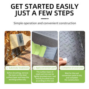 Qixia Water-Based Anti-Rust Paint, Rust-Free Roof Iron Rust Conversion Paint, Color Steel Tile Renovation Paint, Water-Based Anti-Rust Paint