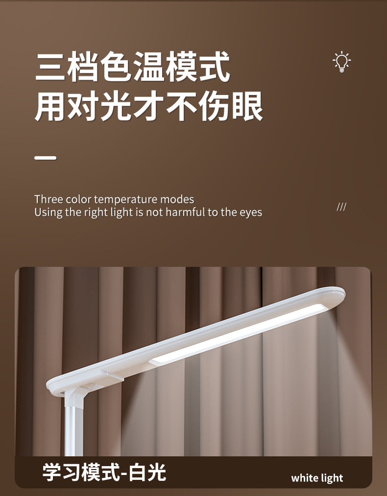 Study-Specific Eye Protection Desk Lamp with Smart Wireless Charging and Foldable Night Light for Dormitory LED Student Reading Gift Lamp - 图片 19