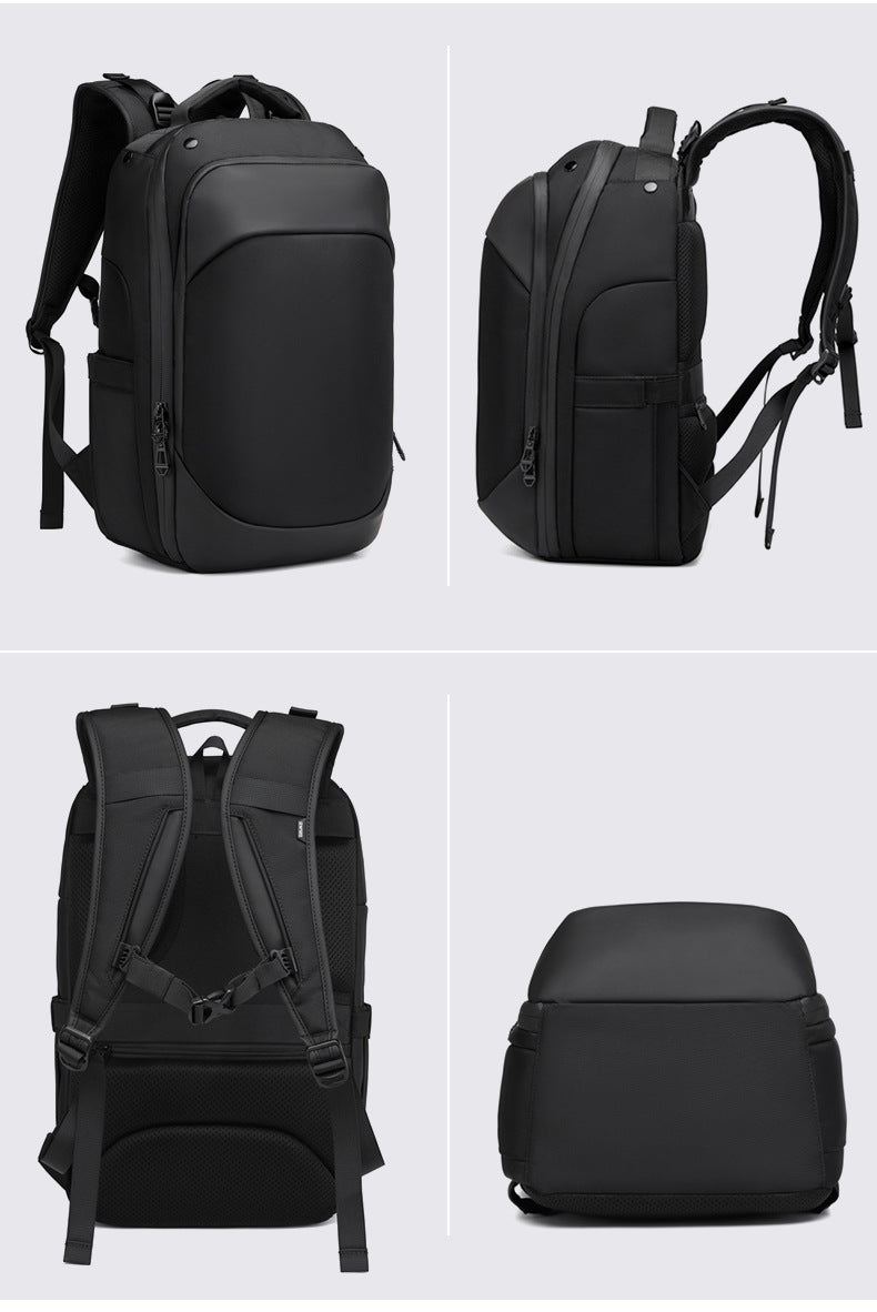 OZUKO Business Backpack for Men, Double Shoulder Laptop Bag, Waterproof, Large Capacity, Commuter School Bag, College Student Trendy Brand, High-End Feel - 图片 24