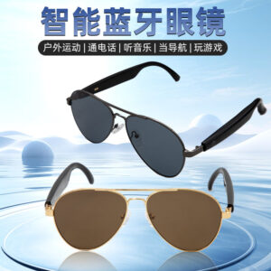 Source Manufacturer ai Smart Translation Bluetooth Glasses for Meetings, Office Calls, Music Listening, Comfortable to Wear, Stereo Sound, New Product