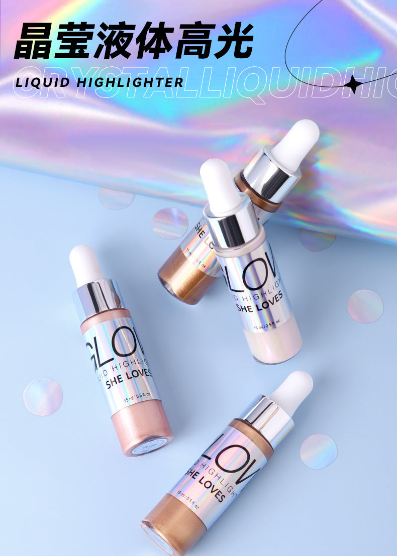 SHELOVES Highlight Liquid Contour Shadow Nose Shadow Diamond Brightening Liquid Face Body Highlight - 图片 9