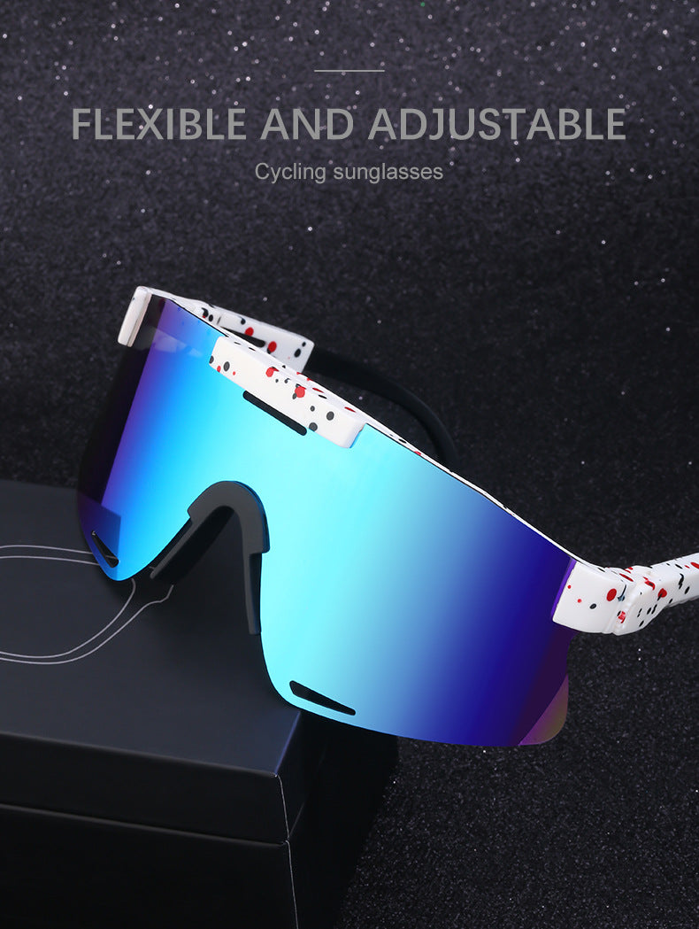 New European and American Style Colorful Outdoor Cycling Windproof Sunglasses for Men and Women Integrated Sports Sun Protection Sunglasses - 图片 9