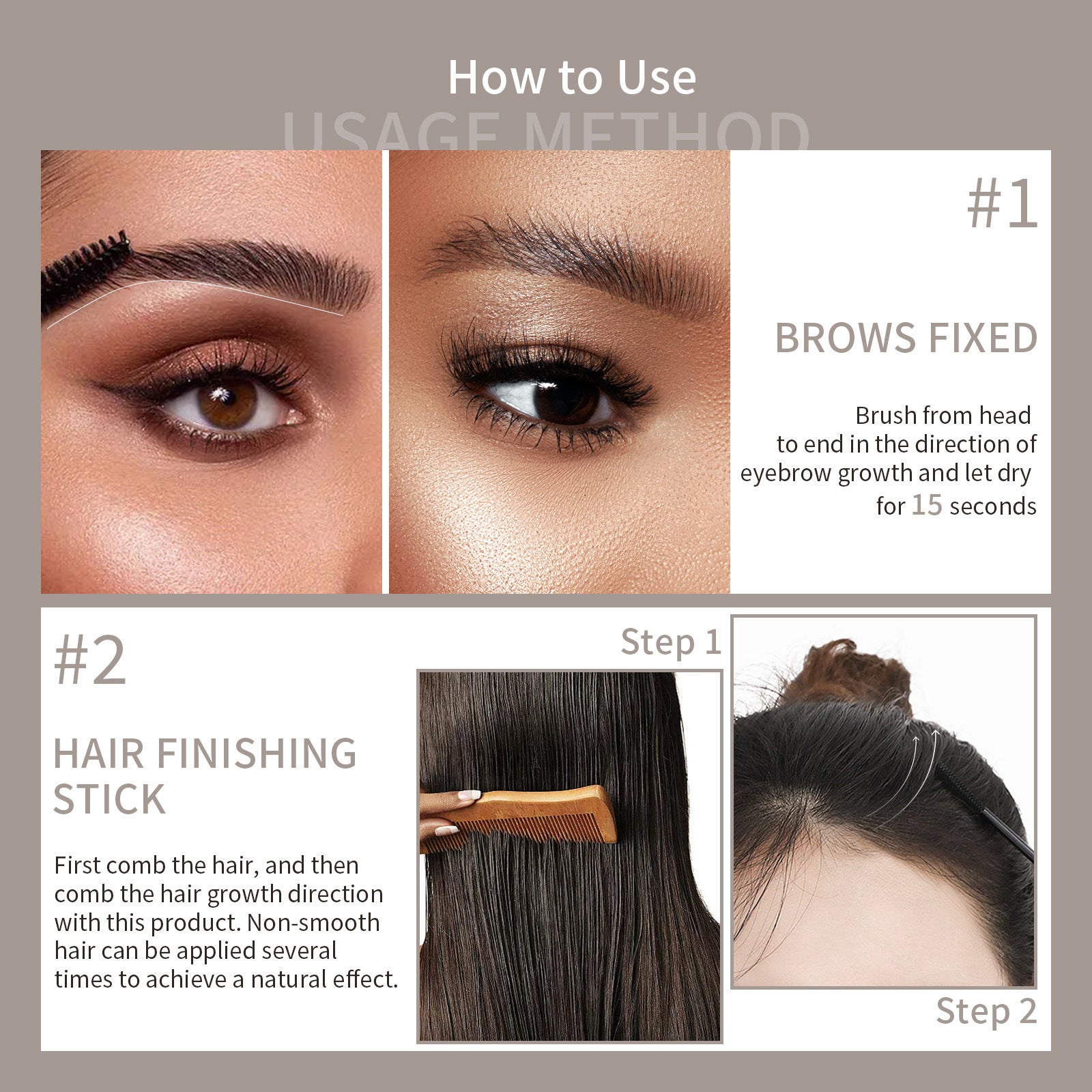 Eyebrow Hair Styling Stick brows & hair styling Silicone-free Alcohol Quick-Dry Long-Lasting Setting - 图片 23