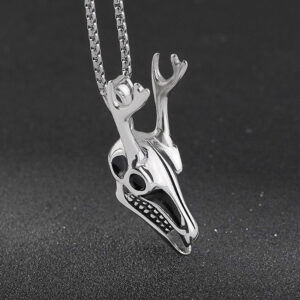 Hot Sale European and American Retro Punk Sheep Skull Stainless Steel Pendant Wholesale Accessories for Trendy Men's Rock Street Style
