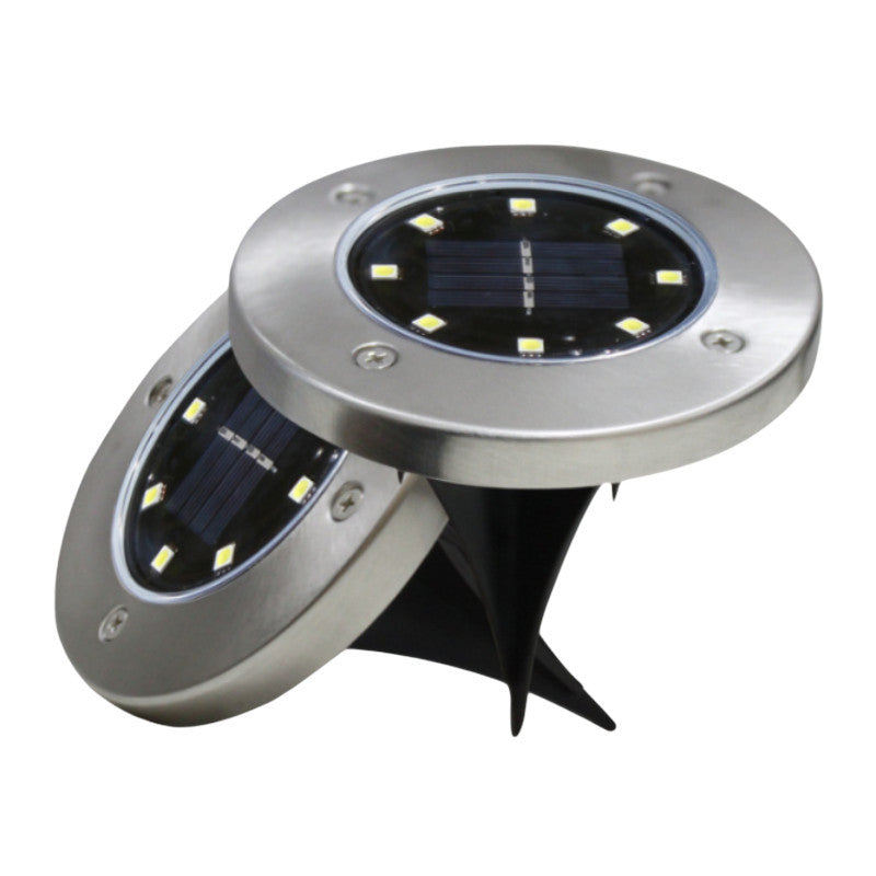 Outdoor Waterproof Solar8LED Underground Light Stainless Steel Lawn Light Garden Light Garden Villa Landscape Light