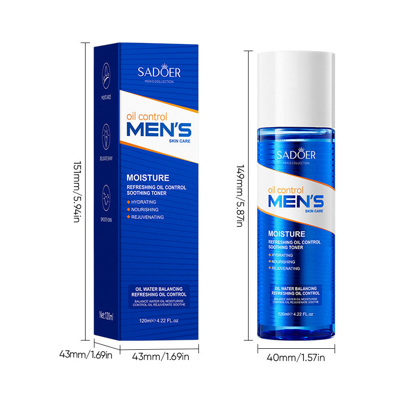 Cross-border toner120ml Men's Refreshing Oil Control Hydrating Moisturizing Water Cross-Border Wholesale - 图片 5