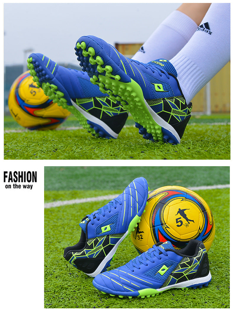 Men's Soccer Shoes TF Velcro Magic Tape Children's Sports Shoes for Primary and Secondary School Students and Teenagers for Sports Competitions and Training - 图片 24