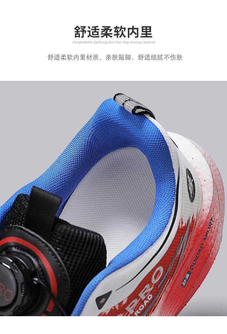 2025New8pro Full Palm Carbon Plate Racing Shock Absorption Running Shoes Men and Women Couples Rotating Buckle Youth Shoes Sports - 图片 30