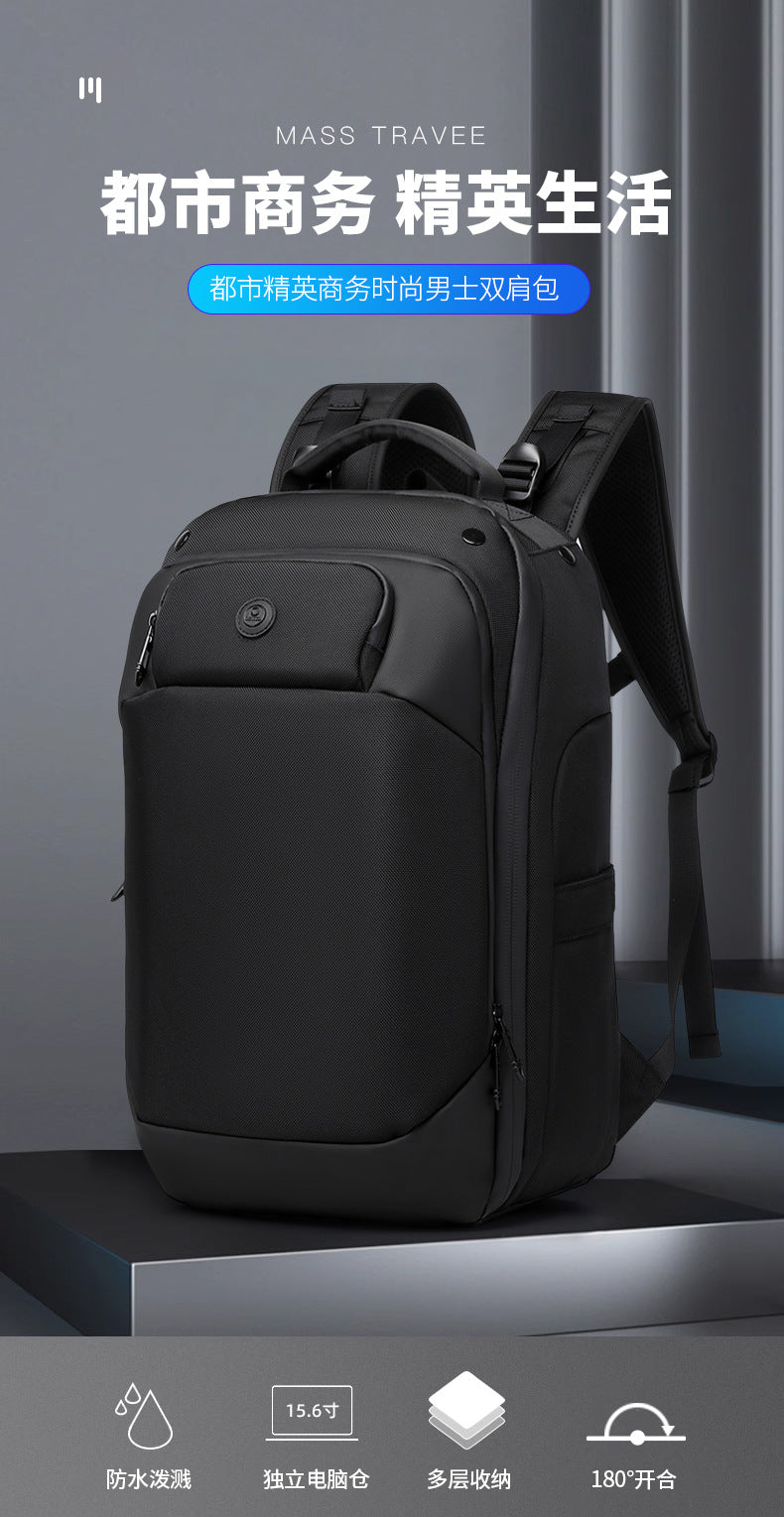ozuko Business Backpack Men's Waterproof Computer School Bag High-looking commuter travel backpack for college students - 图片 7